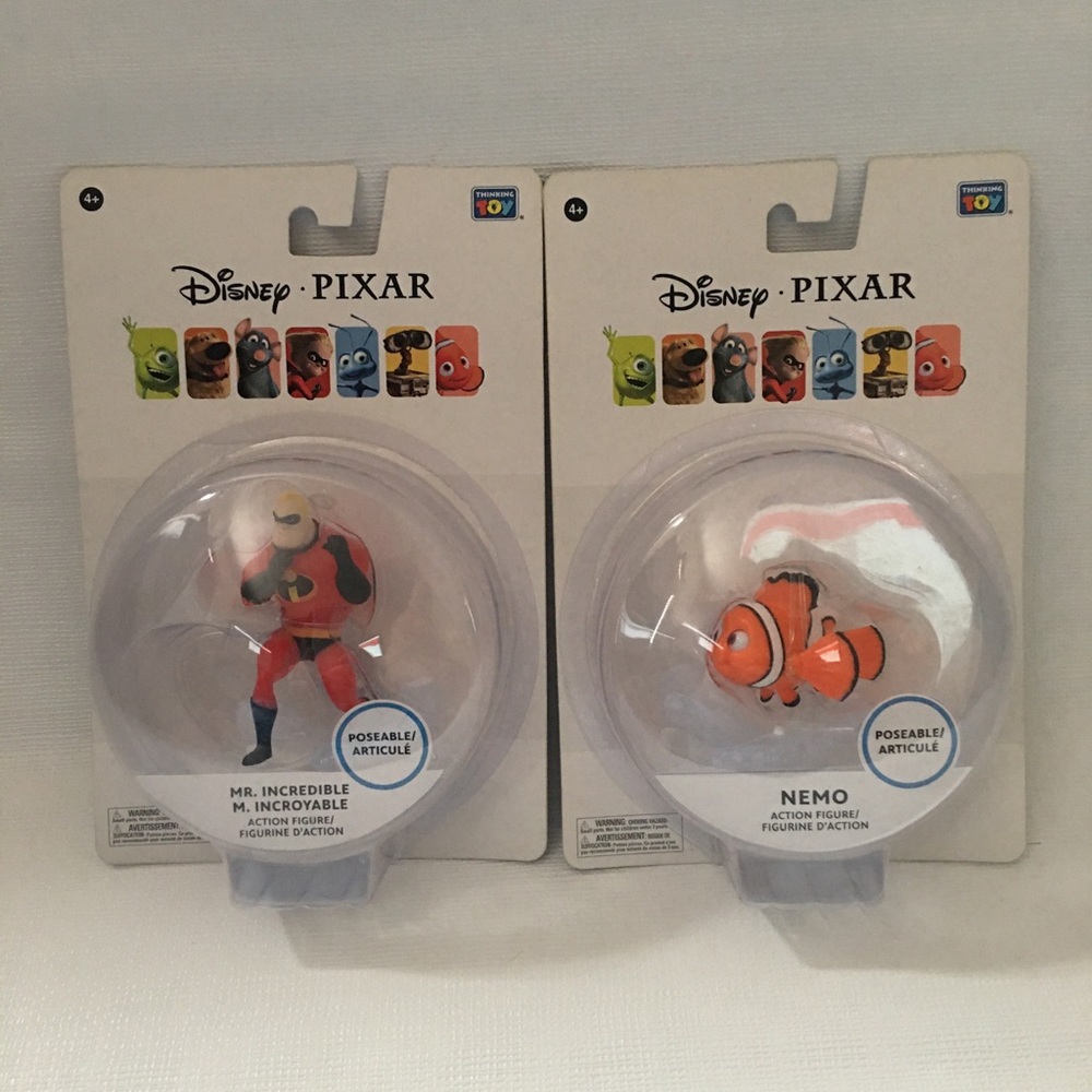Disney Pixar Nemo &  Mr. Incredible Action Figures NIP